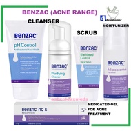 BENZAC AC 5% / 2.5% 15G/60G / ANTIBACTERIAL FACE WASH / PURIFYING CLEANSER / BLACKHEAD SCRUB / MICRO
