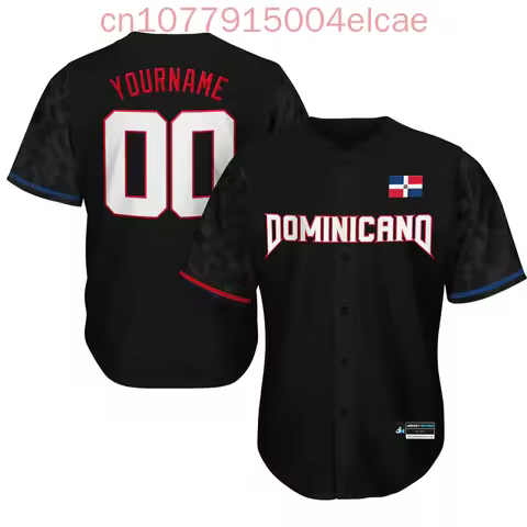 Men Dominican Republic Baseball Jersey Custom Team Shirt Print Person Name Number Hip Hop Sportswear