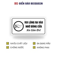 Reminder sign PLEASE GO IN, REMEMBER TO CLOSE DOOR 15x30cm - BQ n28