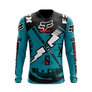 FOX Motorcycle Riding Long Sleeves, Vector Design 3D Printing, Breathable Plus Size, Suitable for Ou