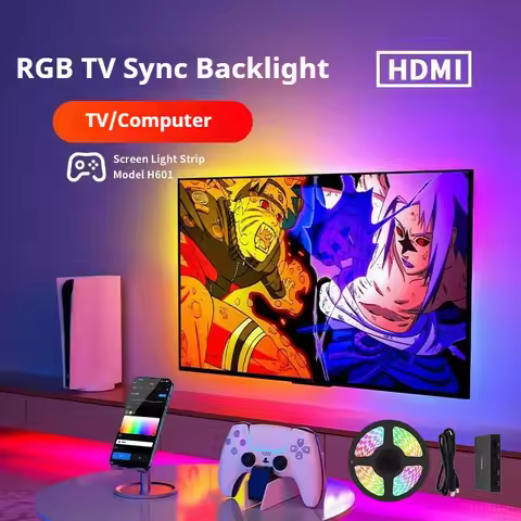 Smart Immersion LED TV Backlight with HDMI 2.0 for 55-85 inch TV, Compatible with Alexa & Google Ass