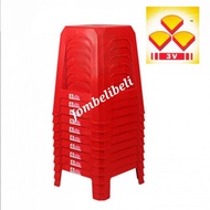 🔥Hot Selling🔥 3V PS703 Grad A Quality Square Plastic Stool Chair Kerusi Extra Thickness Strong 1.16KG