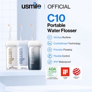 usmile C10 Portable Dental Flosser | ComfyStream | 95 Days Battery Life | 4 Modes|Water Flosser|Brac