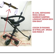 ((U-7-I 男> FOR SALE ONLY "WHITE WHEEL SUPPORT" FRONT Micro tricycle stroller for children / babies /