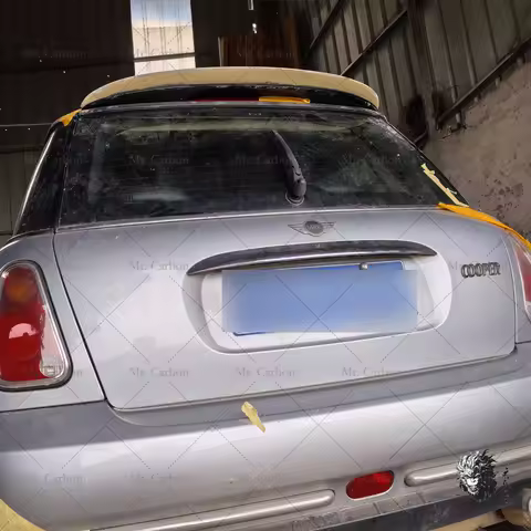 Top Wing Lip for MIini R50/R53 Cooper Carbon Fiber Glass Spoiler Add on Body kit For R53 Rear Wing S