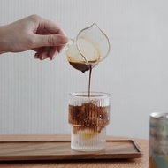 Creative High-value Glass Cup Ice American Coffee Cup Double-mouth Milk Cup Coffee Milk Cup Glass Cu