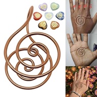 FEPS Copper Palm Ring, Adjustable Portable Spiral Palm Ring,  Jewelry Accessories Handmade Reiki Ene