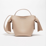 ACNE STUDIOS Musubi牛皮扭結中包 灰褐色