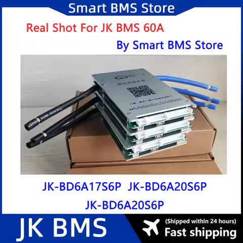 SMART Jikong JK BMS 60A 0.4A 0.6A Active Balance BD6A17S6P BD6A20S6P BD6A24S6P Li-Ion Lifepo4 8s 17s
