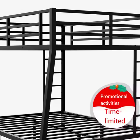 Hot salesBellemave Full XL Over Queen Bunk Bed for Adults, Full XL Over Queen Bunk Bed Frame with 2 
