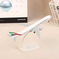 TimeHebay 20cm B777 UAE Emirates Airline Boeing 777 Aircraft Model Die-casting Alloy Metal Airplane 