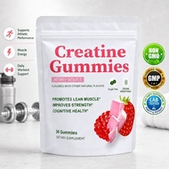 Berry Flavor Sugar-Free Creatine Gummies, 36 Capsules Per Bag, Gluten-Free, Non-Genetically, Belongs