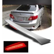 TOYOTA COROLLA ALTIS 2008-2012 REAR TRUNK SPOILER WITH LED ABS SKIRT LIP BODYKIT