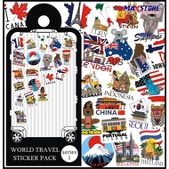 Travel sticker series 1 / world travel sticker pack series 1 / luggage sticker series 1 / country st
