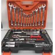 MKR 61pcs Ratchet Box Socket Set 61pcs 1/2" & 1/4" Dr Socket Wrench Set Spanner Tools Set