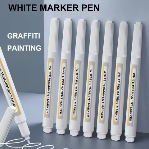 3/5/10Pcs White Chalk Marker Permanent Marker Pens Liquid Markers Dry Marker Pens for Painting DIY C