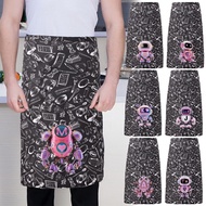 Half Apron For Restaurants Cooking Short Half-Length Cafeteria Printed