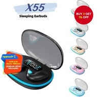 X55 Upgraded Wireless Tws Earbuds: Bluetooth Stereo Earphones for Work X55 Fon Tws Diperbaharui: Ear