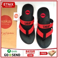 Sandal Wakai Musim Panas Pria Dan Wanita Terbaru Fashion Korea Sendal Flipflop Wakai Model hitam jep