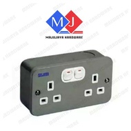 SUM DLX 13Amp Metal Clad Switch Socket with Base Sirim Approved 100% Authentic 13A Plak Besi Kembar