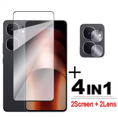 4in1 For IQOO Neo9 Pro Glass For IQOO Neo6 Neo7 Neo8 Neo9 Pro Tempered Glass 2.5D Full Cover Screen 