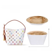 กระเป๋าถังลายดอกไม้สามสีร่วมมือกัน สายเดี่ยวหนัง PU กระเป๋าถังสไตล์ LV สำหรับฤดูใบไม้ผลิ 2025 กระเป๋