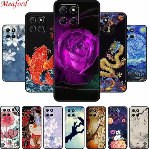 3D Emboss Case For Honor X8c Phone Case HonorX8c X 8 c Soft Silicone Coque For Honor X8b Back Cover 
