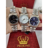 PROKING Jam Tangan Lelaki Silver – Analog Medium Size Stainless Steel Watch with Date