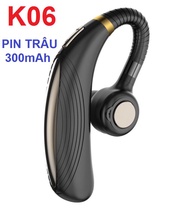 Tai Phone bluetooth móc tai bass cực mạnh K06 Chính Hiệu - Pin trâu 300mAh