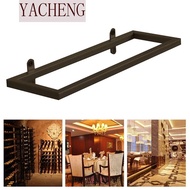 YACHENG Wine Rack, Metal Wall Mounted Wine Bottle Holder, Support Shelf Stand Black/Gold Hanging Use