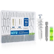 LEYU 140PCS Kit Penyambung dan Skru Drywall Pengeboran Sendiri # 8 x 1-1/4”, Penyambung Dinding Taha