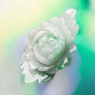 飄綠花翡翠牡丹花 | 天然緬甸玉翡翠A貨 | 送禮