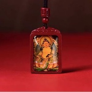 朱砂黃財神唐卡吊墜 | 紫金砂本命年牌子 | 六字真言佛珠掛件 | 蓮花心經 | 風水掛飾