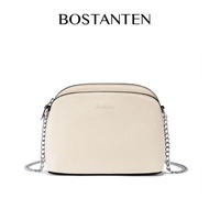 BOSTANTEN Tas Selempang Wanita Fashion Sling Bag Chain Shoulder Bag Rantai Putih Warna Cream