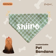 Fluffies.id | Grid Series Bandana (Dog Bandana Cat Bandana/) (Dog Bandana Cat Bandana/)