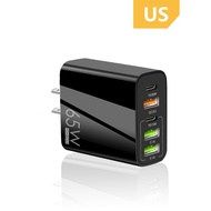 5-in-1 Fast Charge 65W Pd Qc 3.0 Type C Fast Charger USB Charger Type C Charger ใช้งานร่วมกับหลายรุ่