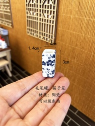 Traditional Chinese Medicine Store Scene Model Ceramic Apothecary Cabinet Drug Book Miniature Props 