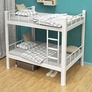 Thickened Full Steel Double Decker Bed Iron Double Deck Bed Frame Heavy Duty Bunk Bed Dormitory Kid