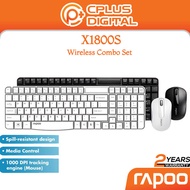 RAPOO X1800S Wireless Keyboard and Mouse Combo, 1000 DPI Mouse 2.4G Computer Keyboard