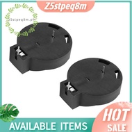 2 Pcs CR2450 Coin Cell Button Battery Socket Holder Case 2 Pins Black