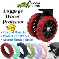 【SG Local】8 PCS Luggage Wheel Protector Suitcase Wheels Ring Rubber Ring Protector Luggage Wheel Cover Noise Reduction