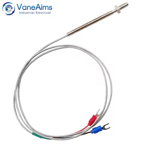 M6 Screw Temperature Sensor Thermocouple Type K 0.5m 1m 2m 3m 4m Temp Probe 0-600℃ for K type Input 