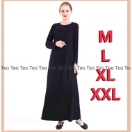 frgthy 🔥Plus Size M XXL🔥Muslimah Jubah Cotton Labuh Lengan Panjang Women's Long Sleeves Dresses