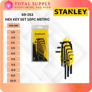 STANLEY 69-253 69253 10PCS HEX KEY SET ALLEN KEY SET IN MM METRIC
