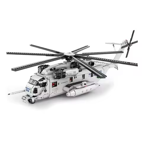 Reobrix 33037 CH-53 Transport Helicopter Model DIY Toys Building Blocks Military Aircraft Series Gif