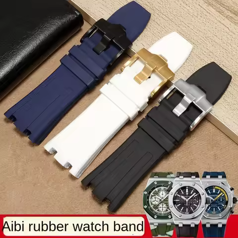 Silicone Watch Strap for AP Royal Oak Offshore 15710 15703 Waterproof Sweet-Proof Rubber Watch Band 