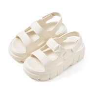 【New Arrival】UTUNE Womens Sandals Two Strip Sandal Casual Soft Thick Sole Non-Slip Flat Beach Shoes