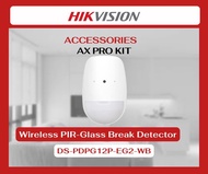 Hikvision Wireless PIR-Glass Break Detector รุ่น DS-PDPG12P-EG2-WB (สำหรับชุดกันขโมย Ax Pro Kit)