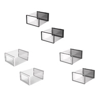 【AiBi Home】-Shoe Storage Box, Clear Transparent Shoe Storage Boxes Hard Plastic Stackable Organiser Containers Bins