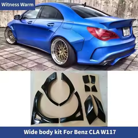 For W117 C117 CLA250 CLA260 CLA45 Wide Car Body Kit Car Wheel Eyebrows For Benz CLA W117 14-18 Car m